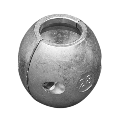 Tecnoseal 1 1/8" Egg Shape Shaft Anode - Zinc