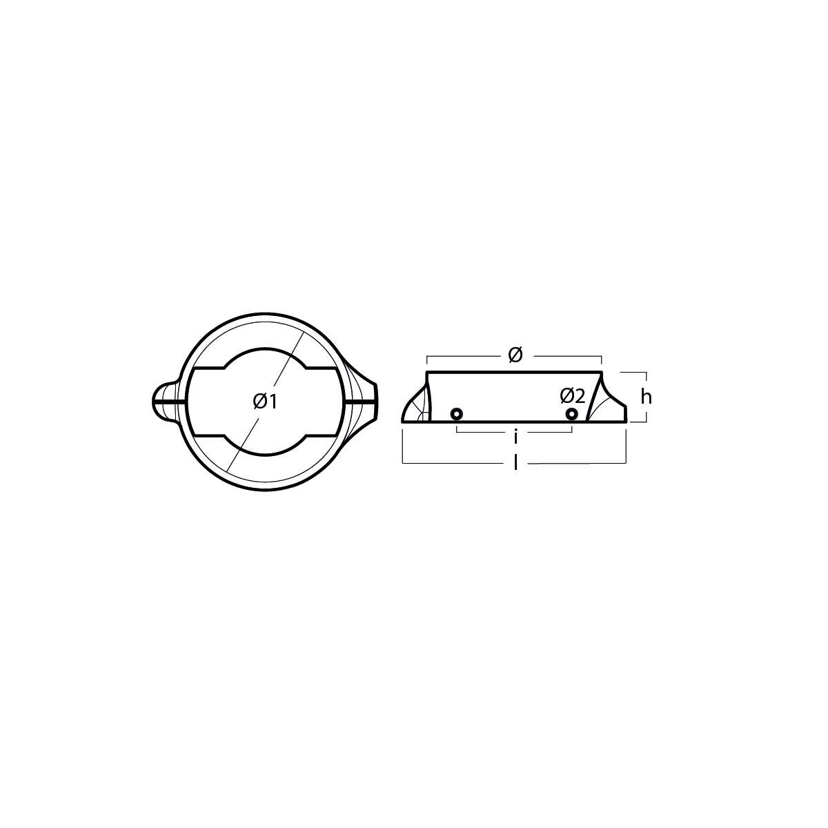 Tecnoseal Volvo Penta 120S Split Ring Saildrive Anode