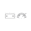 Tecnoseal Gori Collar Shaft Anode 83mm OD 53mm ID GR 53 - Zinc