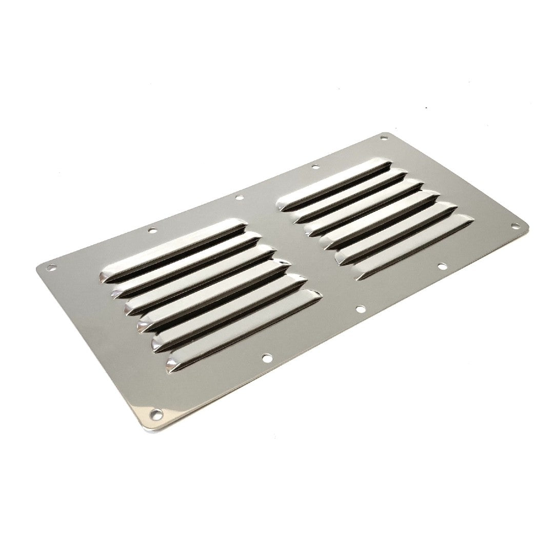 Louvered Stainless Steel Vent 128mm x 232mm
