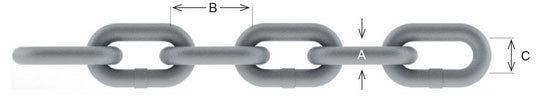 Chain Low Carbon Mild Steel Grade 3 Mid Link 12mm