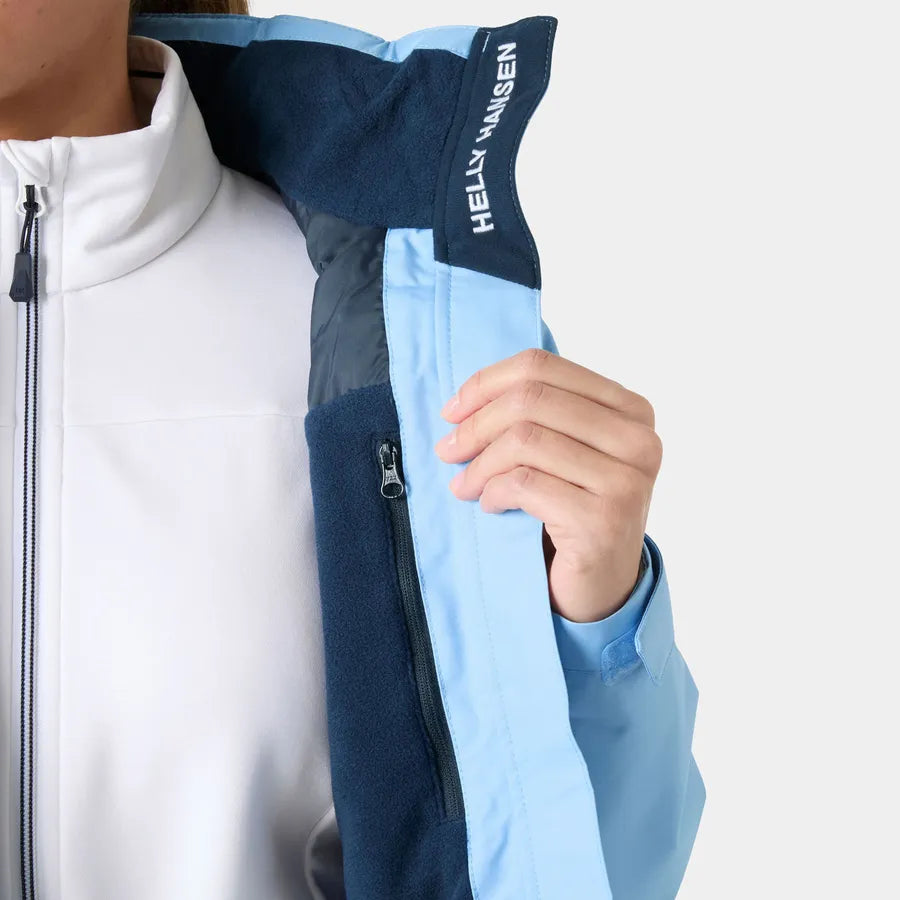 Helly Women's Crew Hooded Midlayer Jacket 2.0 Bright Blue
