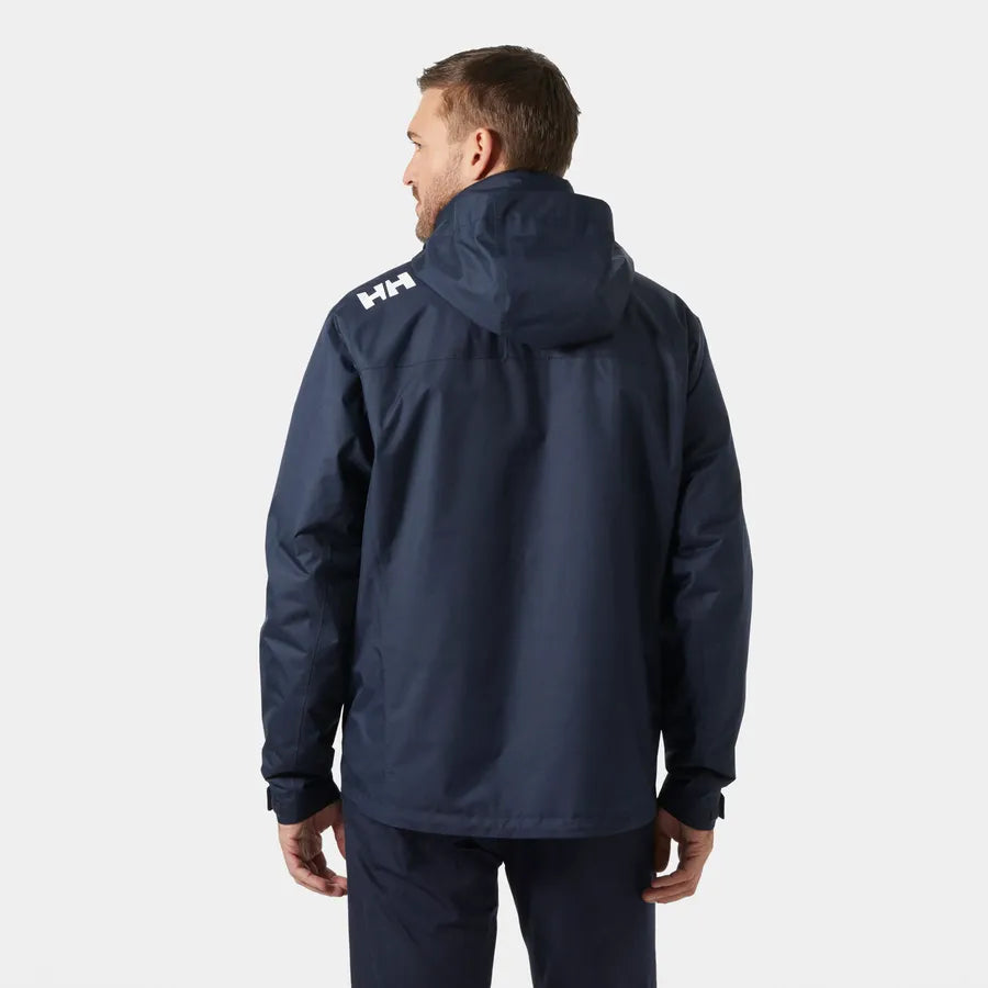 Helly Crew Hooded Pile Jacket Dark Blue
