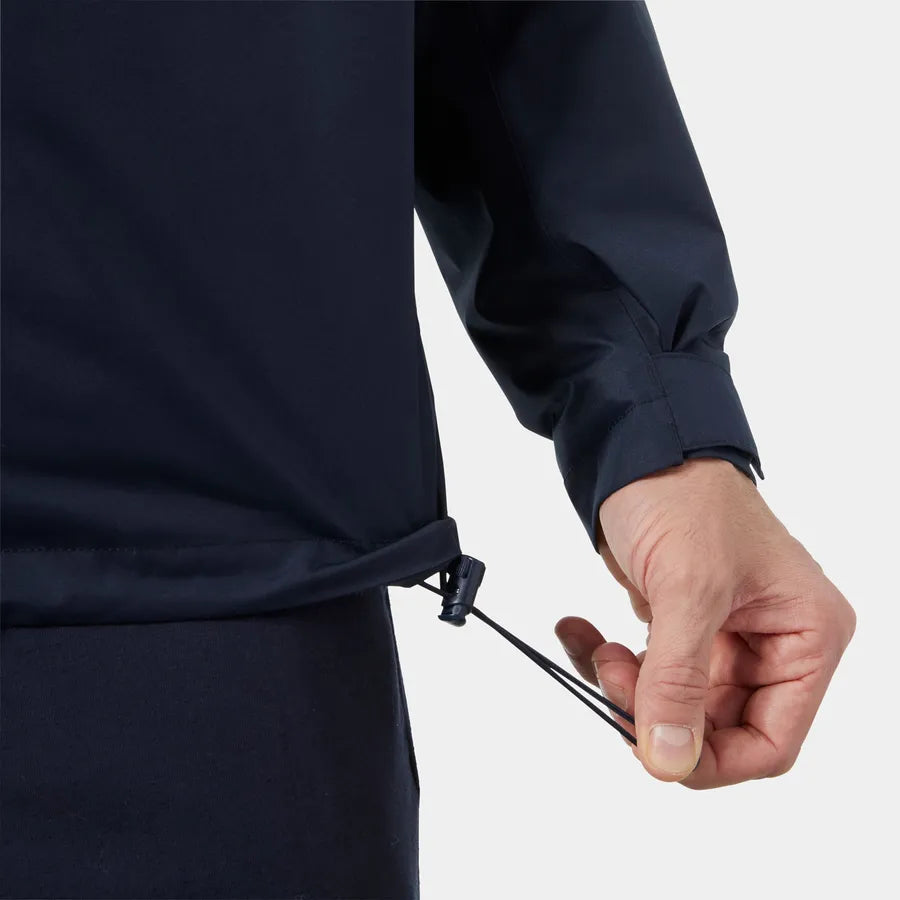 Helly Crew Hooded Pile Jacket Dark Blue