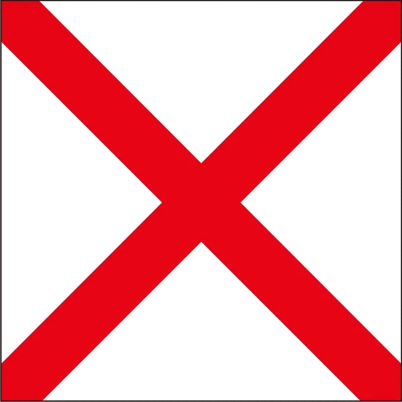 Code Flag "V" 30cm x 45cm