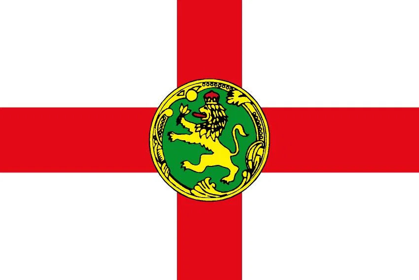 Courtesy Flag Alderney 30cm x 45cm
