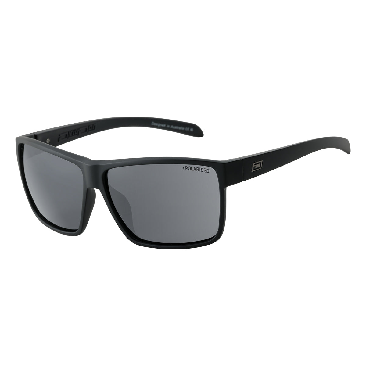 DD Rackateer Sunglasses - Satin Black - Grey/Blue Mirror