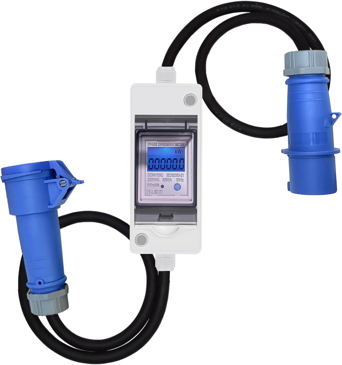 Mobile Digital Electric Power Meter 230V 16A Waterproof