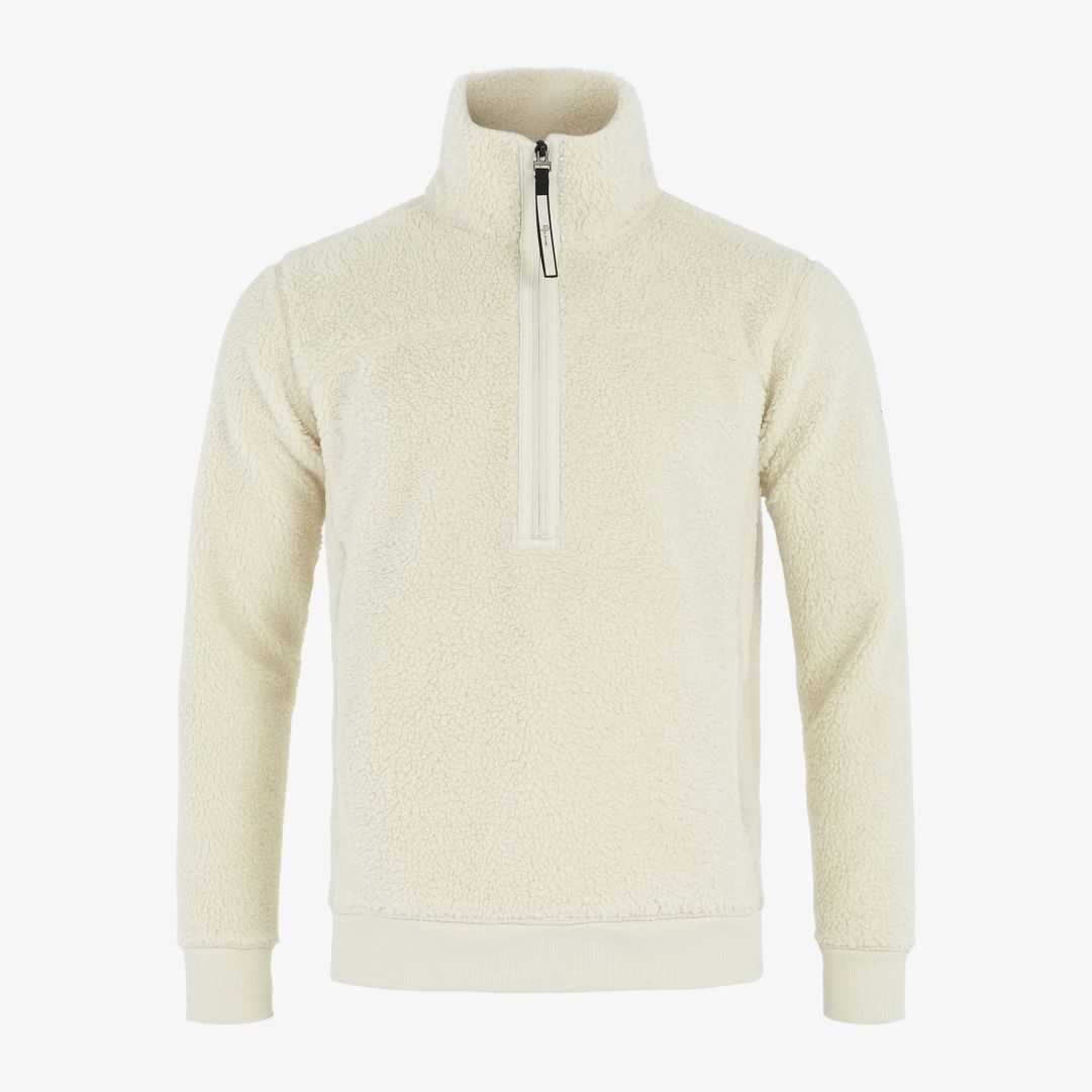 Alpage Half Zip Sweater, Cream white
