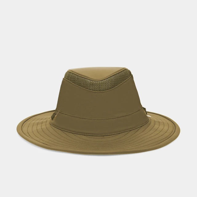 Brown wide-brimmed hat on a light gray background