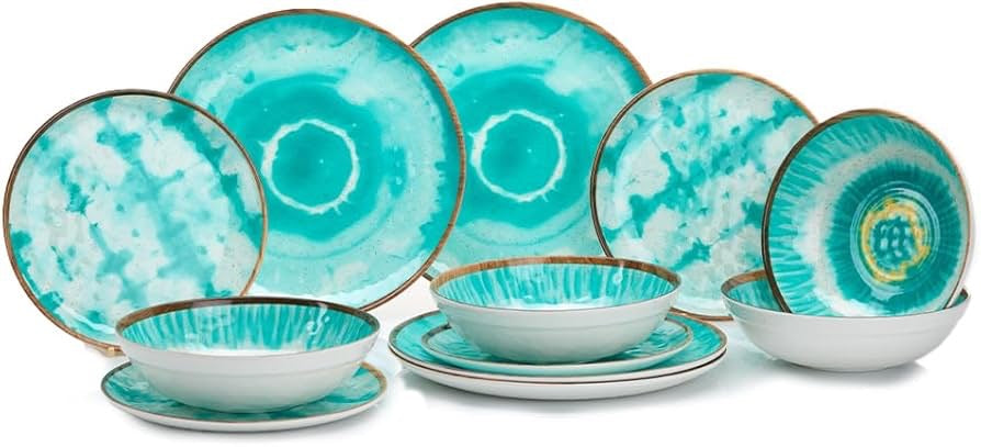 Boho Dream Melamine Dining Set (12 piece)