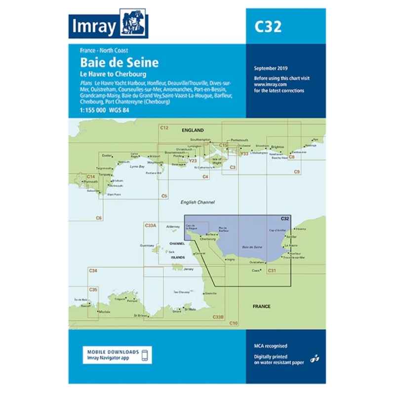 imray-chart-c32-baie-seine-le-havre-cherbourg Default Title_1