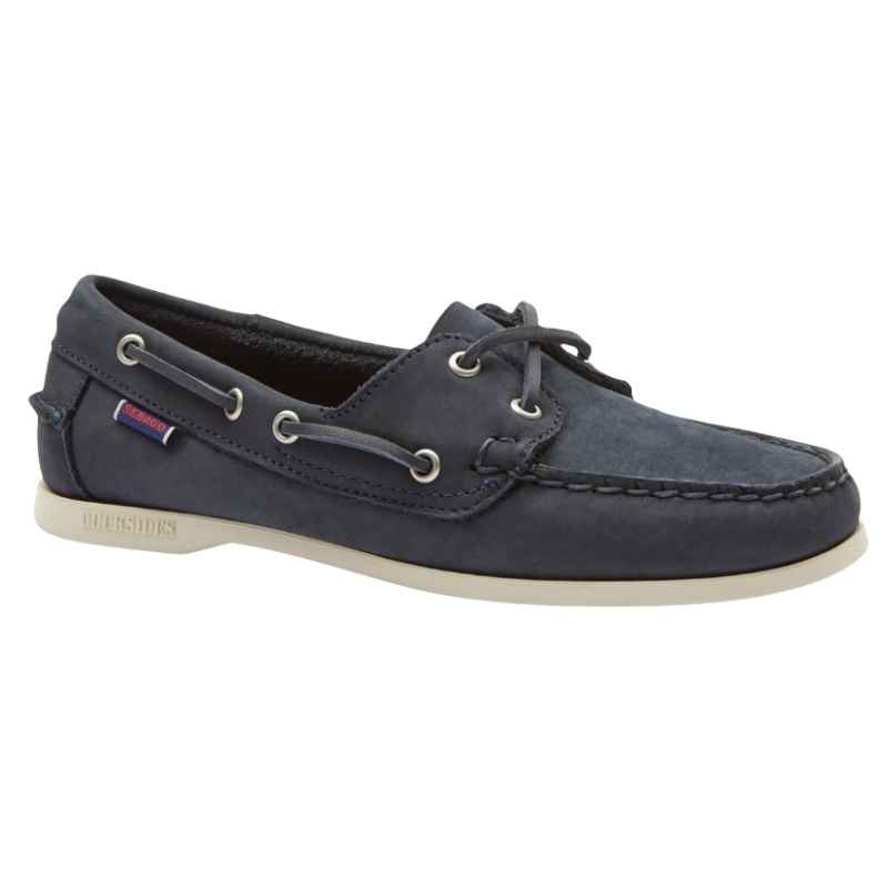 Sebago Jacqueline Nubuck Womens Deck Shoe Leather Navy 36