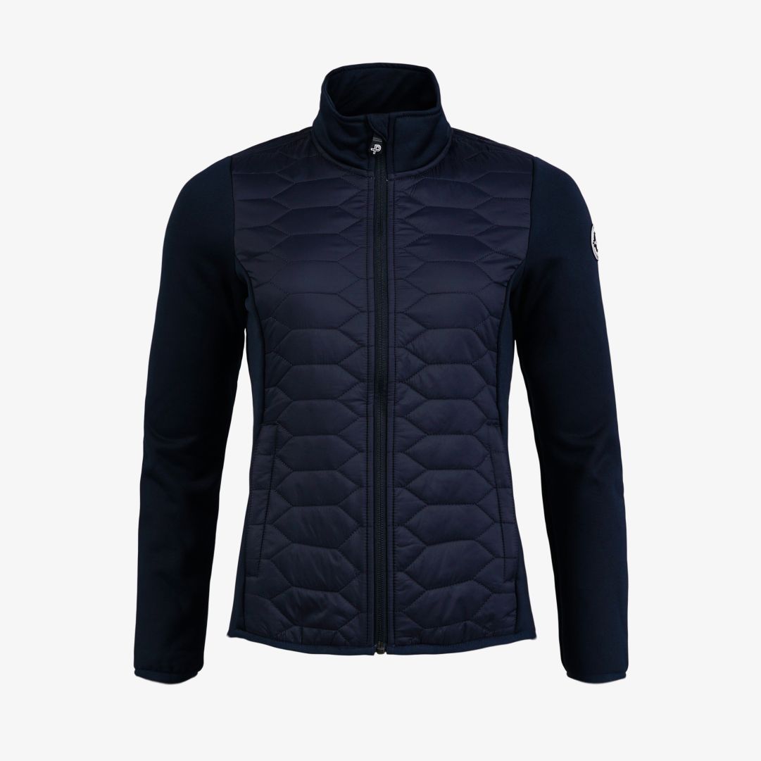 W Levo Quilted Zip, Dk Navy Blue