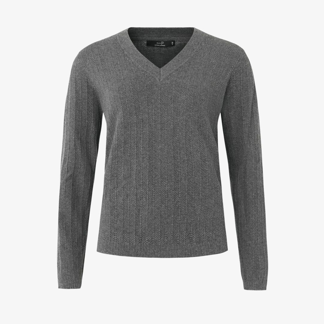 Pelle P Women's Tiller Herringbone V-neck