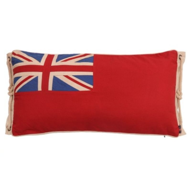 Red End Union Jack Pillow