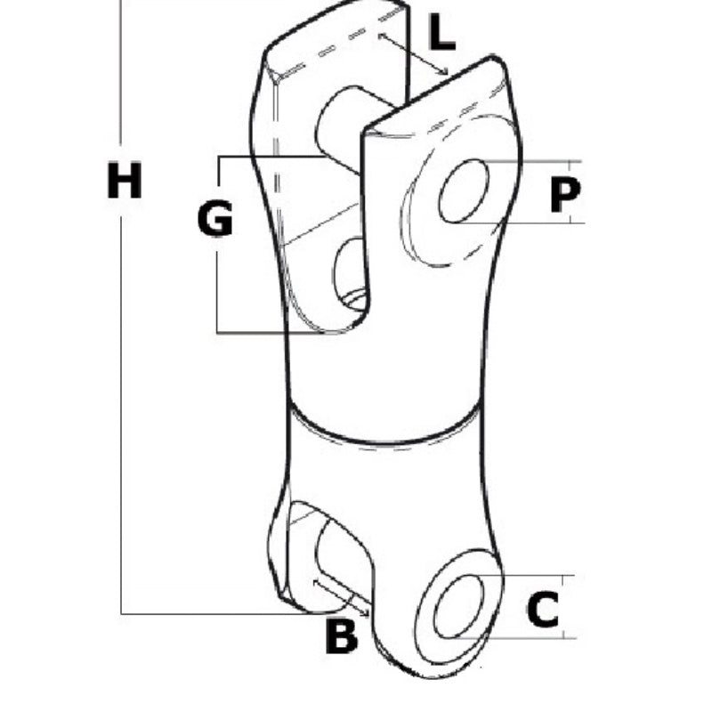 Anchor Swivel AISI Stainless Steel 6 - 8mm