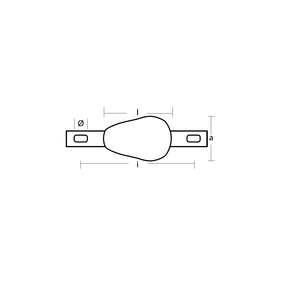 Tecnoseal 2.1kg Pear Anode (Aluminium)