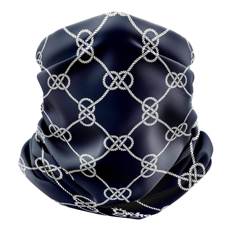 Giraffe Snood Multifunctional Headwear - Navy Knots