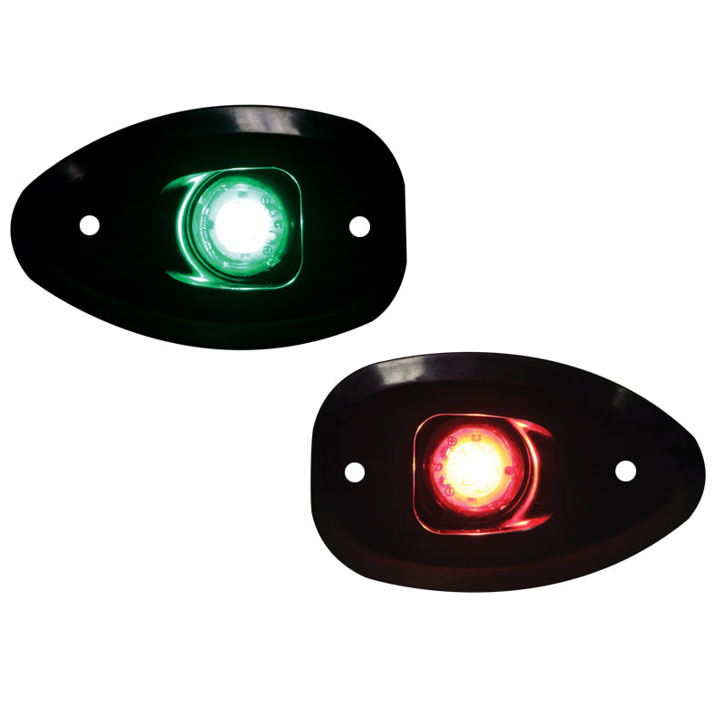 Lalizas MICRO LED 12 Starboard & Port Lights 112,5°, Side & Flush mounted, Set