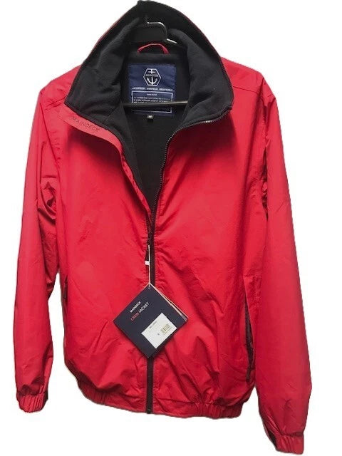 Maindeck Red Crew Jacket Navy Fleece