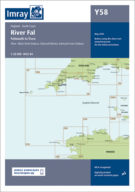 Imray Chart Y58 River Fal Falmouth and Truro