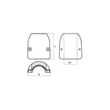 Tecnoseal Bullet Shape Shaft Anode 25mm - Zinc