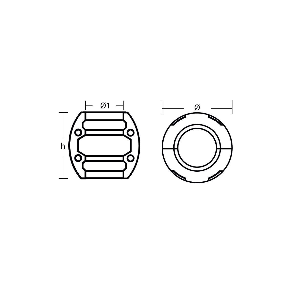 Best Anodes Shaft Anode 2 1/2" (63.5mm) SH635 - Zinc