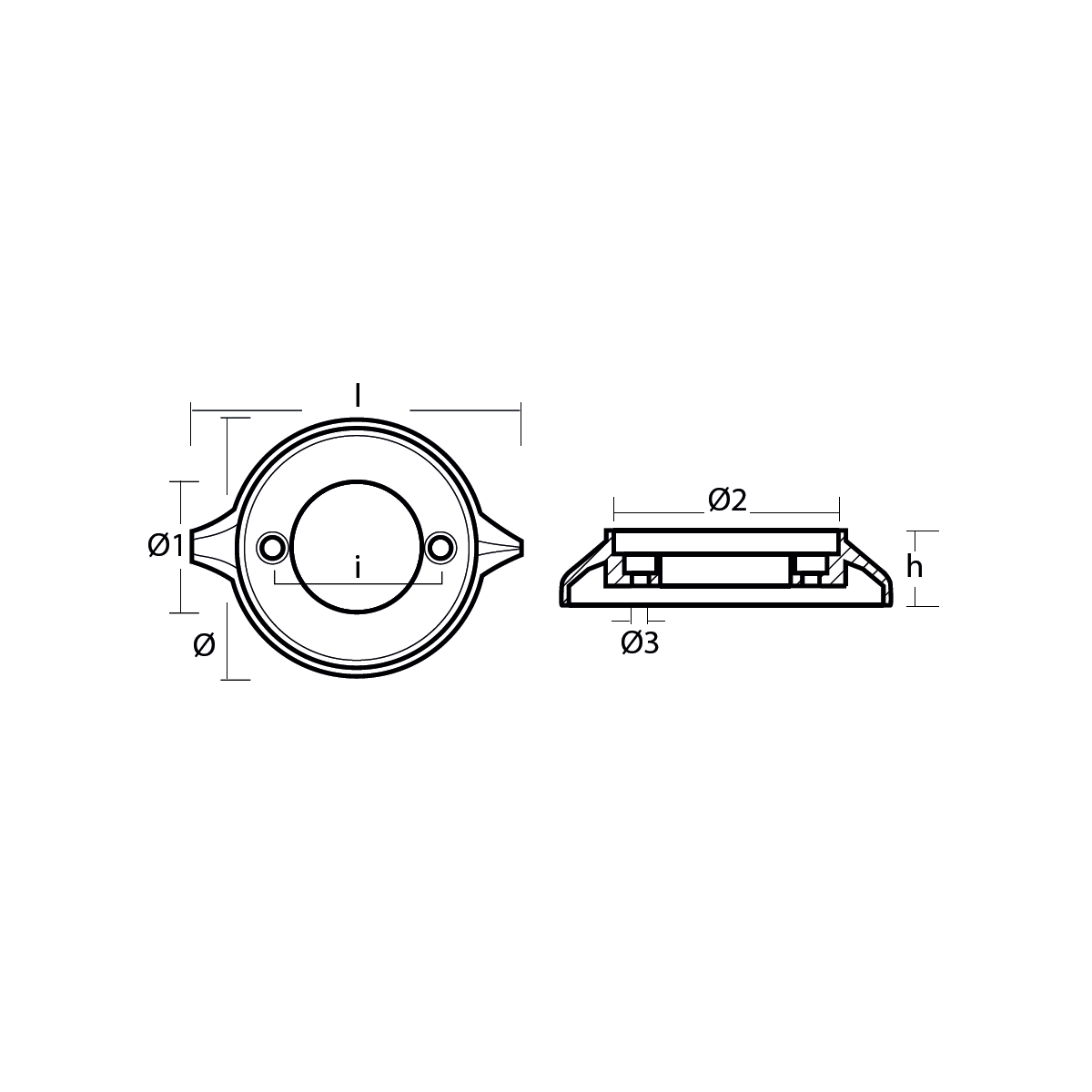 Tecnoseal Volvo Penta 280/290E Single Prop Anode - Zinc