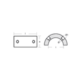 Tecnoseal Gori Collar Shaft Anode 98mm OD 63mm ID - Zinc