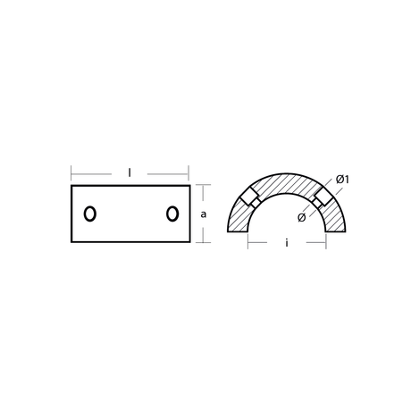 Tecnoseal Gori Collar Shaft Anode 98mm OD 63mm ID - Zinc