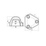 Tecnoseal Auto Prop Anode H6