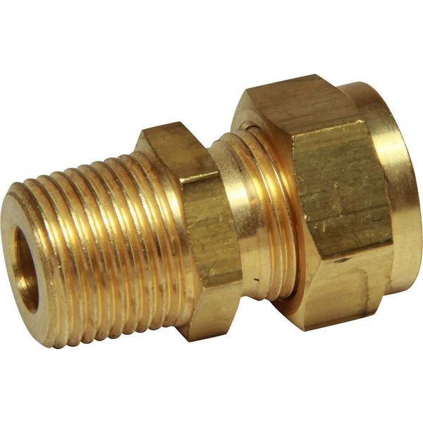 Brass Male Stud Coupling 3/8" x 3/8"