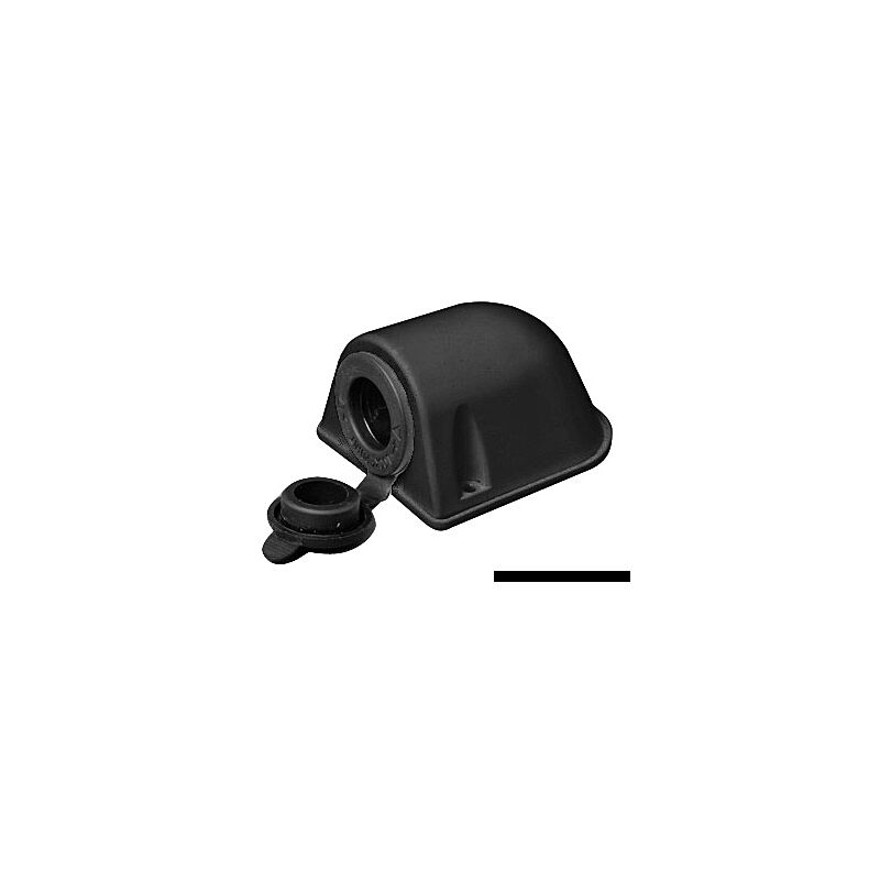 12V Cigarette Socket - Watertight top mount - Black