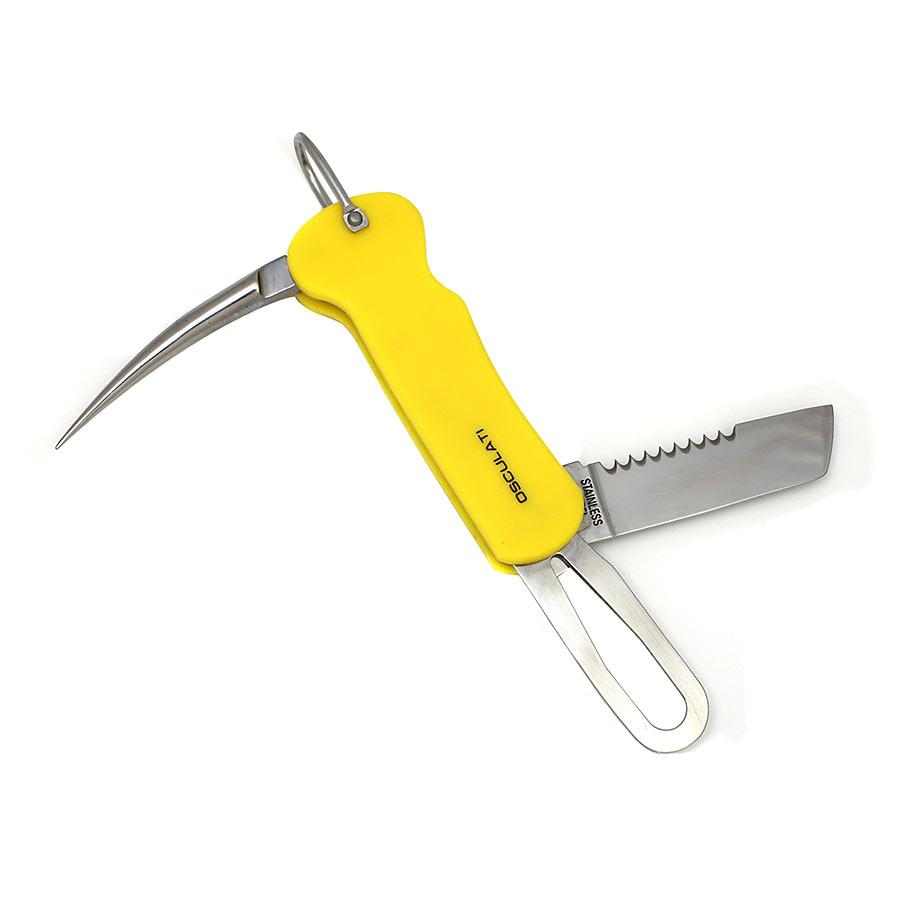 Sail Knife With Shackle Key & Spike Yellow