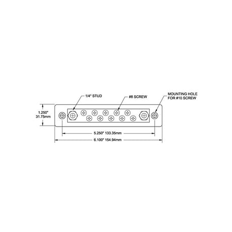 Blue Sea Systems Sea Common Busbar 150A 10 Gang