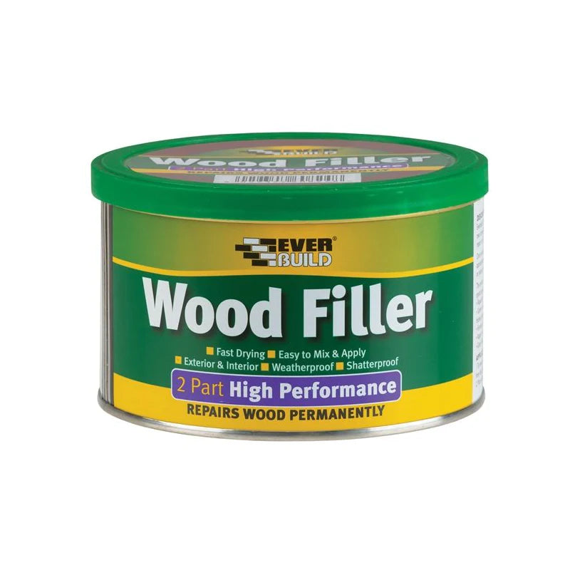 Everbuild Wood Filler High Performance 2 Part for Interior and Exterior Light 500g