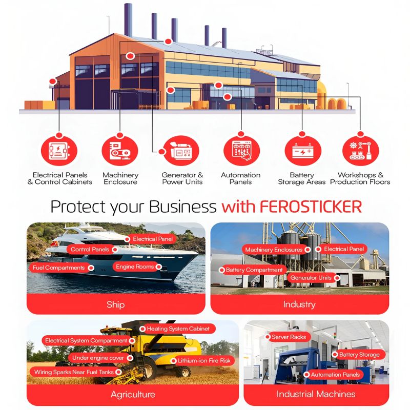 Ferosticker Self Sensing Fire Extinguisher Device F09-1