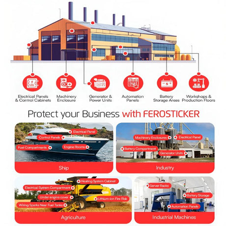 Ferosticker Self Sensing Fire Extinguisher Device F09-1