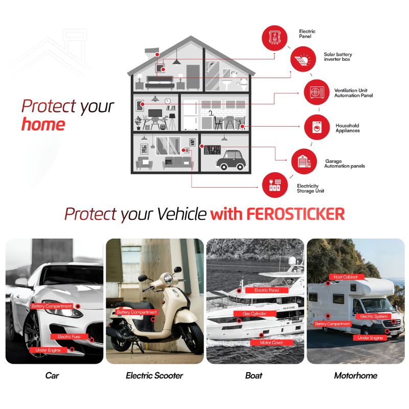 Ferosticker Self Sensing Fire Extinguisher Device F03-1