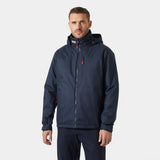 Helly Crew Hooded Pile Jacket Dark Blue