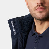 Helly Crew Hooded Pile Jacket Dark Blue