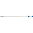 A silver pick up tool on a white background.