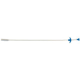 A silver pick up tool on a white background.