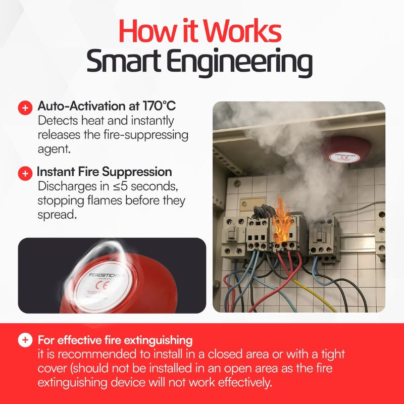 Ferosticker Self Sensing Fire Extinguisher Device F03-1