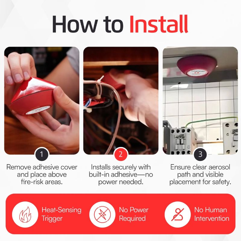 Ferosticker Self Sensing Fire Extinguisher Device F03-1