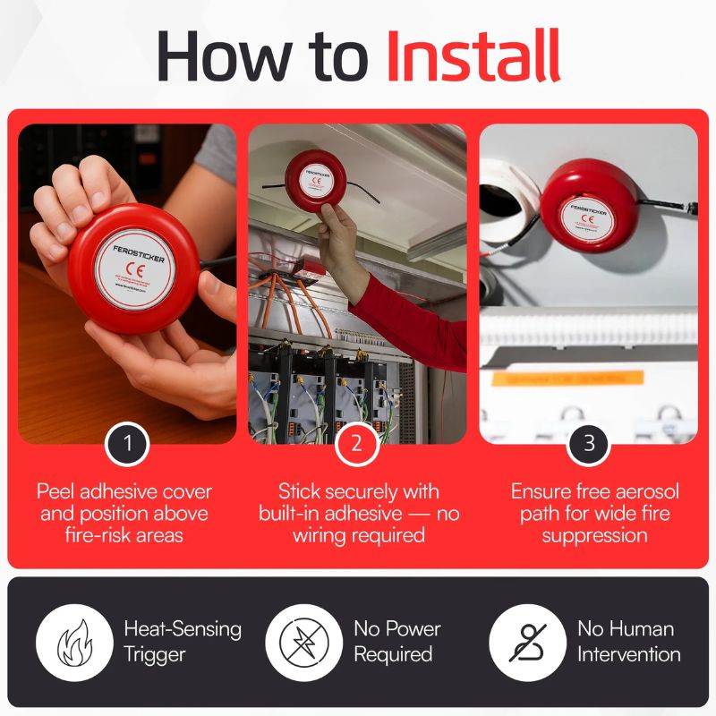 Ferosticker Self Sensing Fire Extinguisher Device F09-1