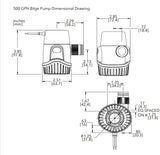 Rule 360 GPH Manual Bilge Pump 12v
