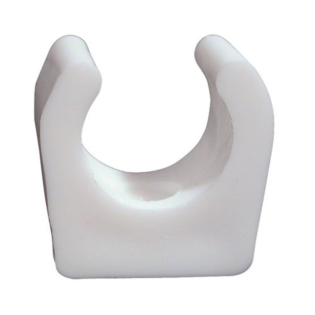 A flexible and durable maclow clip ideal for holding bilge pump handles, boat hooks, winch handles, mooring pins, windlasses, tools and many other items that could otherwise roll around in the bottom of a locker.