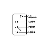 Blue Sea Systems Switch Contura SPD On-Off-On Black